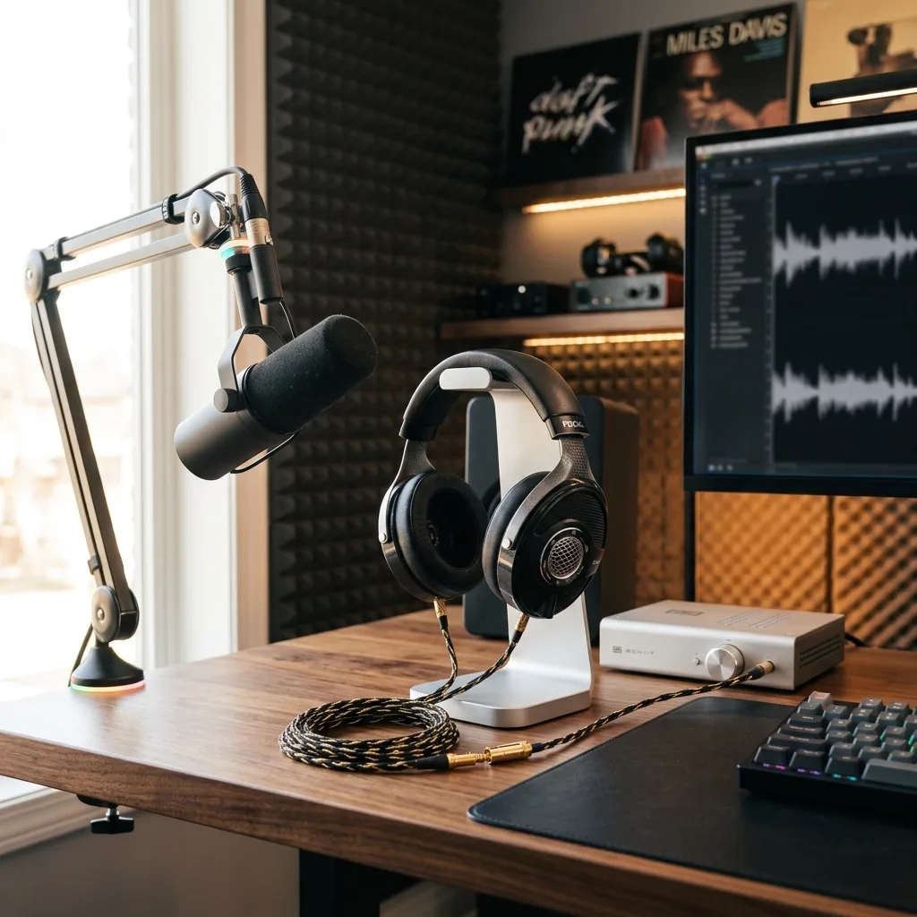 จัดโต๊ะคอมสายเสียงระดับ Audiophile: รวม 4 ไอเทมอัปเกรดหูฟัง ขาตั้งอะลูมิเนียม สายถัก Lossless และไมค์ USB สตรีมเมอร์